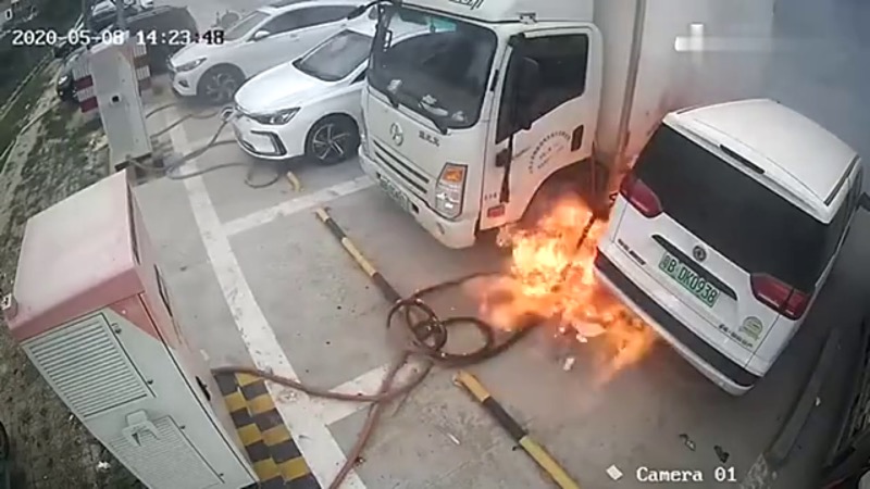 充电桩区域电动车自燃识别